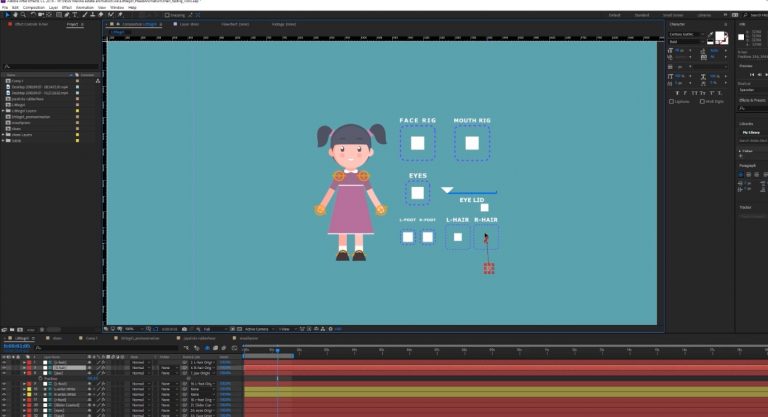 2D Character Animation in After effects with controls - 3DArt