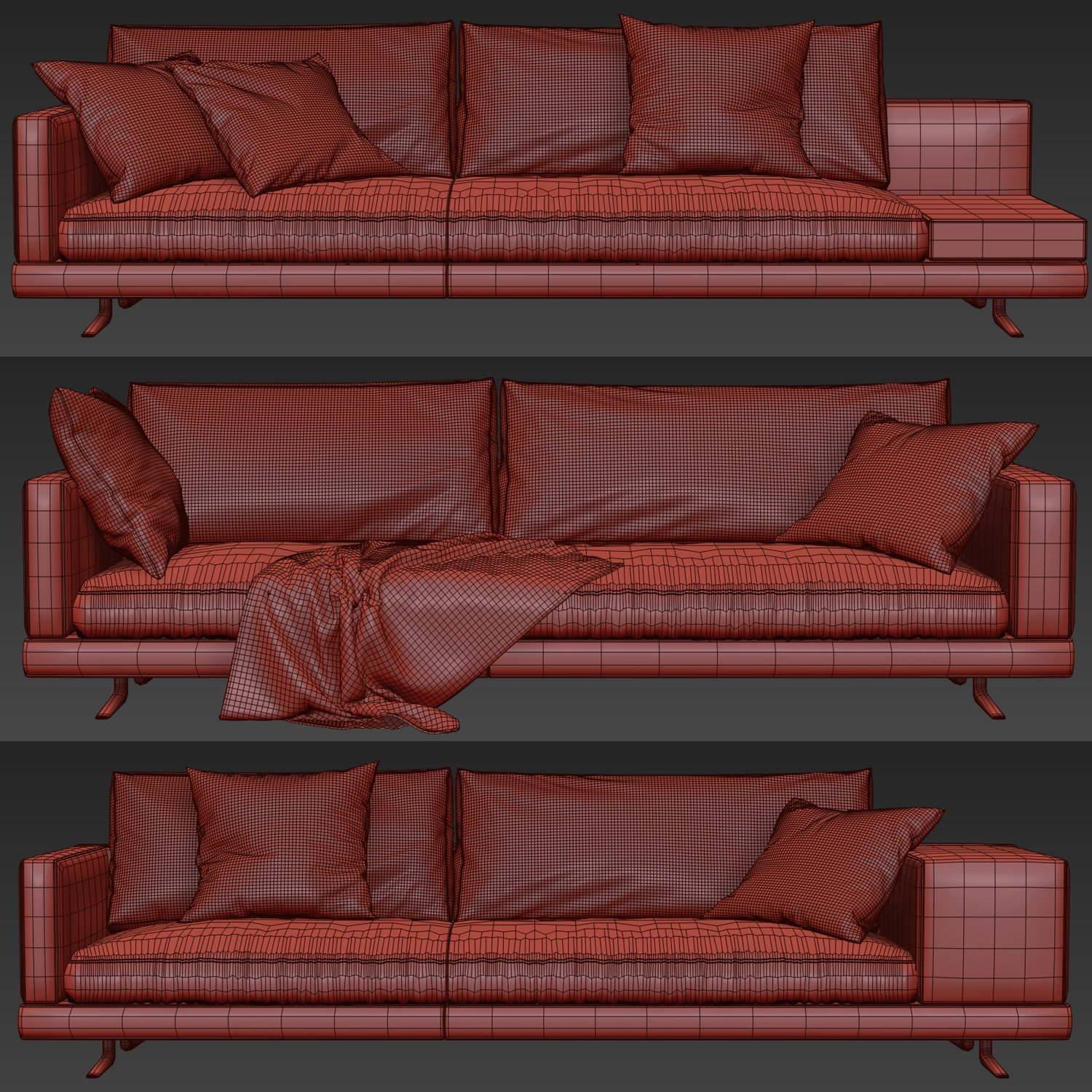 Poliform Mondrian Sofa Free 3d Model 3ds Max 3dart