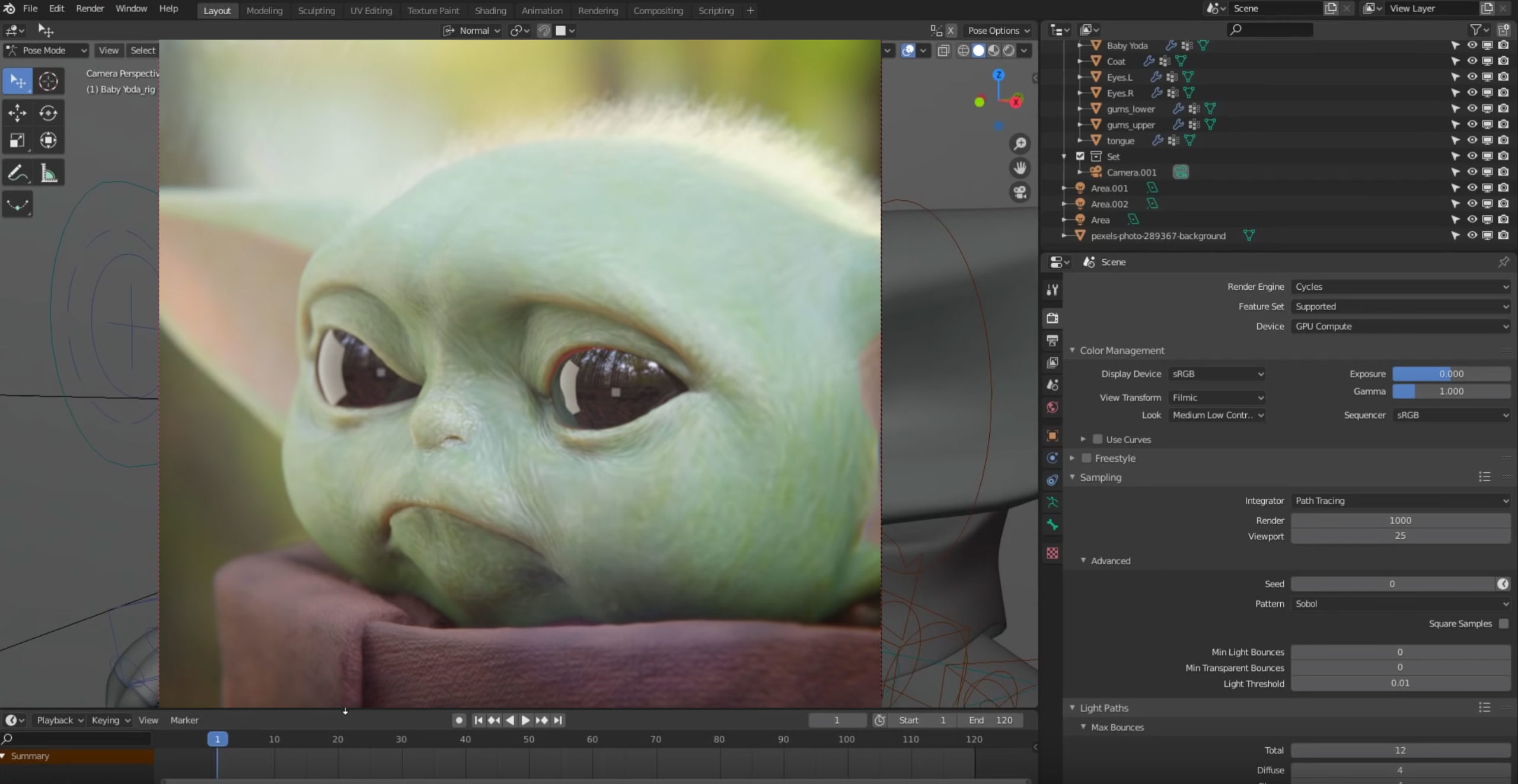 Baby Yoda Character Animation Tutorial 3dart