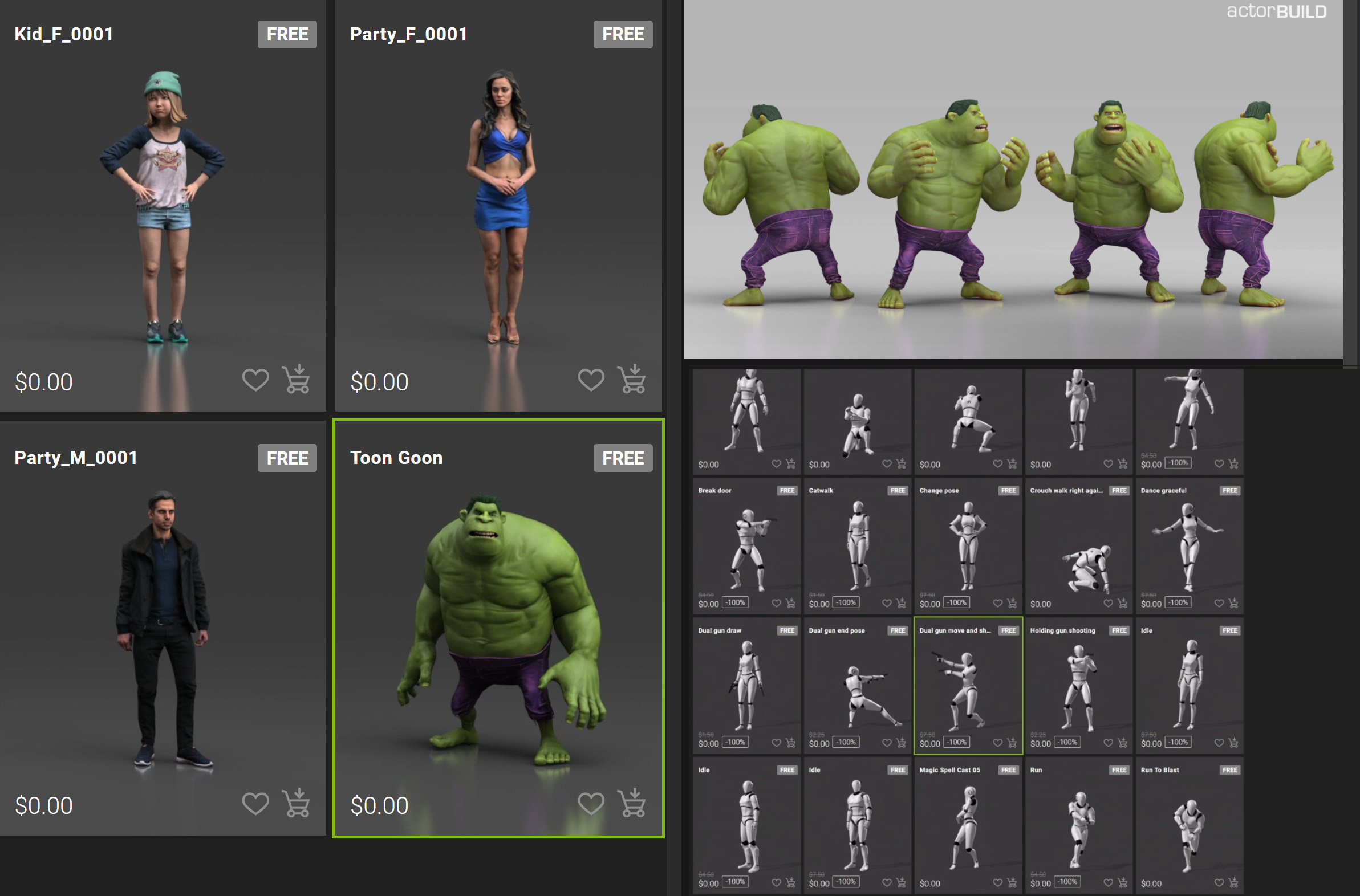 Download free mocap moves & rigged characters - 3DArt